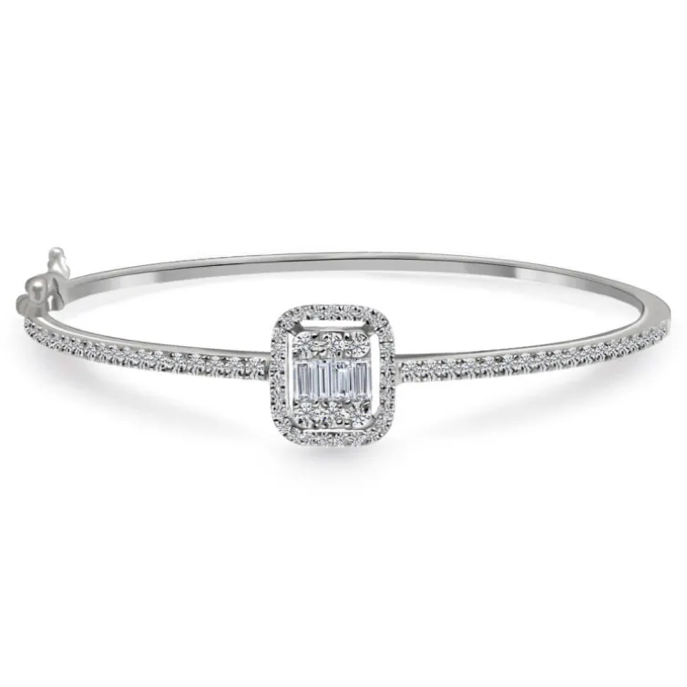 Pulsera oro blanco y Diamantes Electra