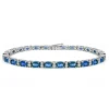 Pulsera oro blanco zafiros y diamantes Riviere Royal