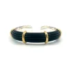 Pulsera Oro Caucho y Plata Unisex Bóveda 12mm