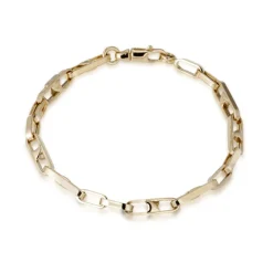Pulsera Oro 18K Eslabon Barra 18Cm