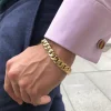 Pulsera Oro 18K Eslabon Cubano 12Mm