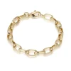 Pulsera Oro 18K Eslabon Gallon 13X7 18Cm