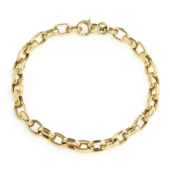 Pulsera Oro 18K Eslabon Recto 9X6
