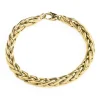 Pulsera Oro 18K Eslabon Trenza Tubo 6Mm