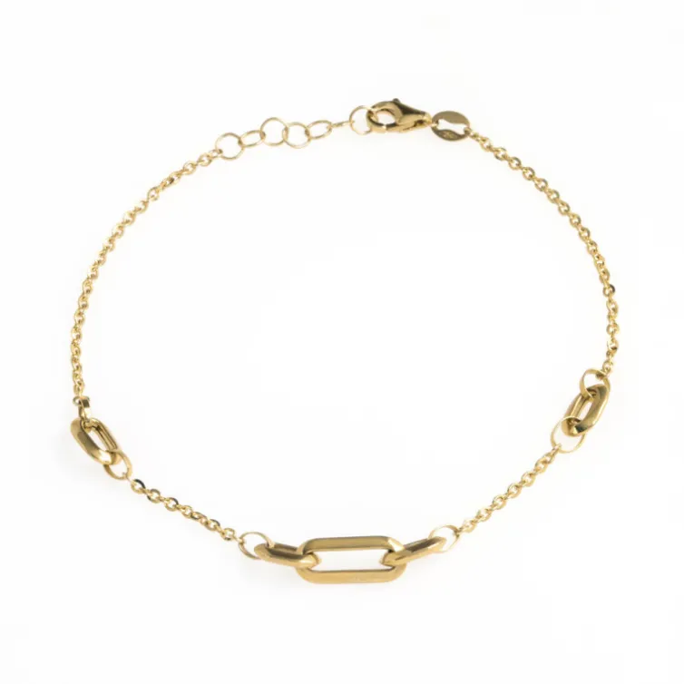 Pulsera Oro Rectángulos Amor Libre