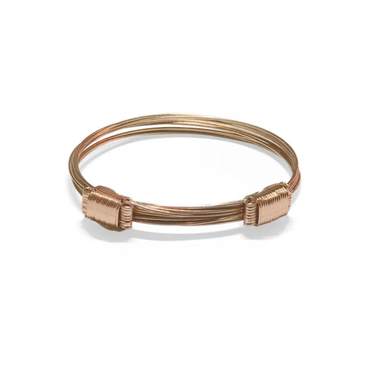 Pulsera Oro Rosa Nudo Corredera 8 Hilos