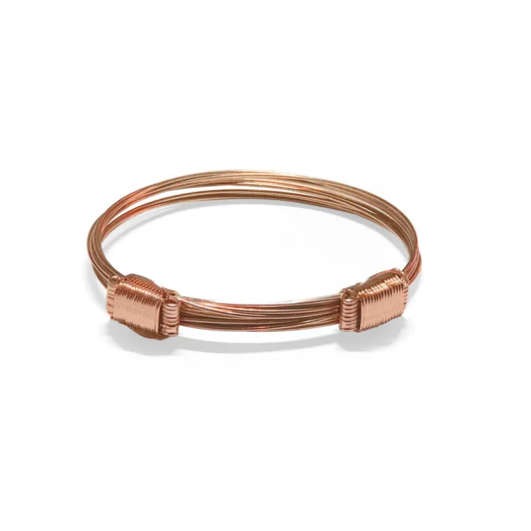 Pulsera Oro Rosa Nudo Corredera 8 Hilos