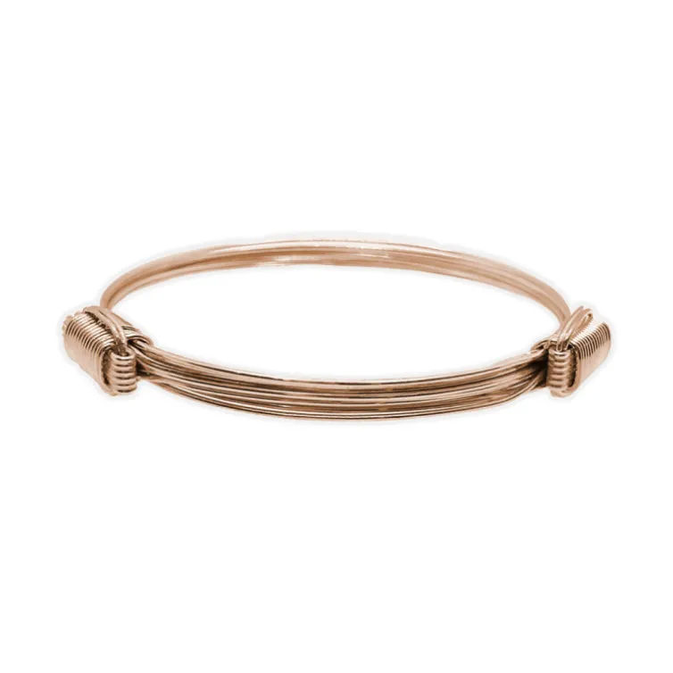 Pulsera Oro Rosa Nudo Corredera 6 Hilos