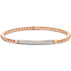 Pulsera Oro y Diamantes Elástica Colette Barra
