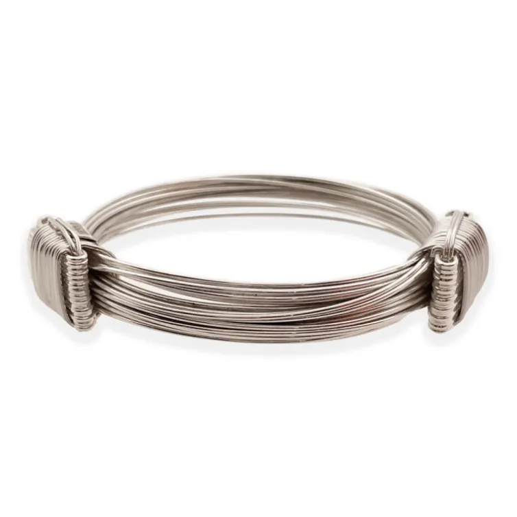 Pulsera Plata Nudo Corredera 15 Hilos