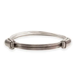 Pulsera Plata Nudo Corredera 8 Hilos