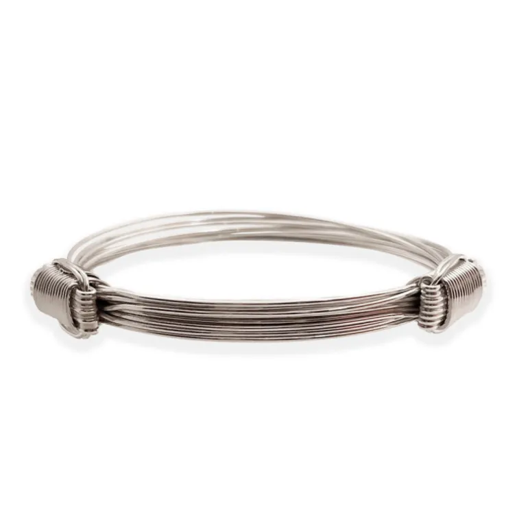 Pulsera Plata Nudo Corredera 8 Hilos