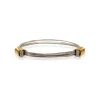 Pulsera Plata Oro Amarillo Nudo Corredera 6 Hilos