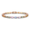 Pulsera Riviere Zafiros Colores Oro Rosa Rainbow