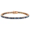 Pulsera Zafiros Azul Claro 9.50Ct Oro Rosa Rainbow