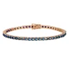 Pulsera Zafiros Azules 6.30Ct Oro Rosa Rainbow