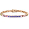 Pulsera Zafiros Colores Oro Rosa Rainbow