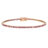 Pulsera Zafiros Rosa Claro 2.45Ct Oro Rosa Rainbow