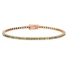 Pulsera Zafiros Verde Claro 2.45Ct Oro Rosa Rainbow