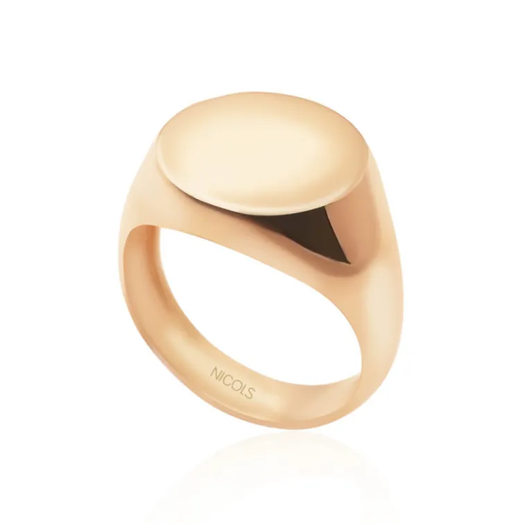 Sello Oro Rosa Mujer Redondo Vintage
